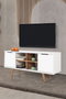 Hanah Home Sina 3318 Soporte para TV Blanco y Nogal
